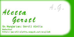 aletta gerstl business card